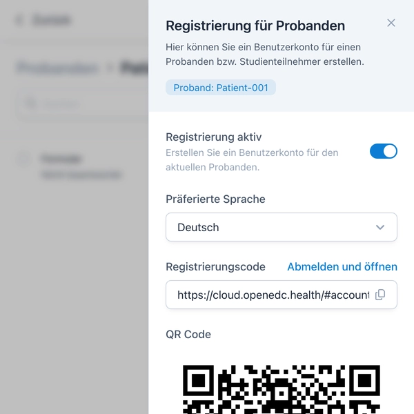 Anonyme Patientenregistrierungen per QR-Code