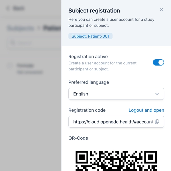 Anonymous registrations via QR code